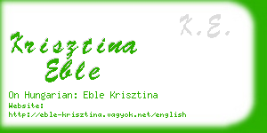 krisztina eble business card